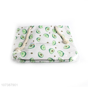 Custom Fruit Pattern Ropehandle Canvas Shopping Bag