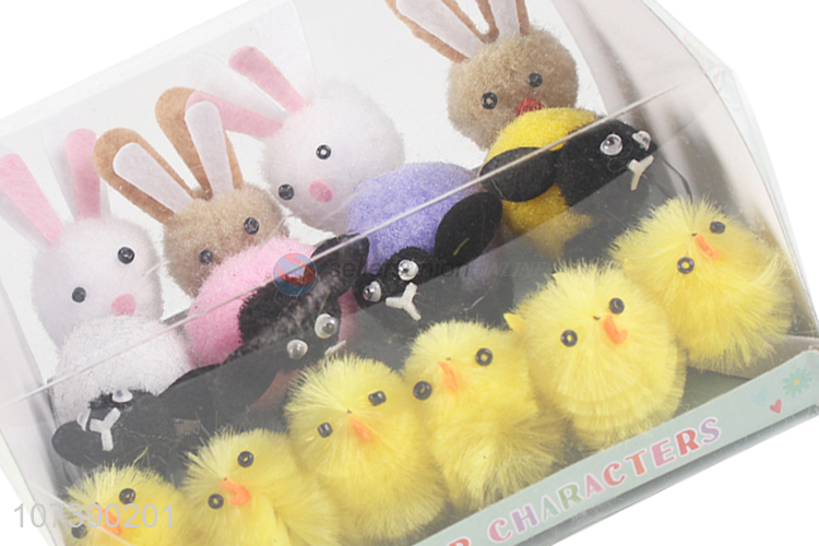 Cheap Price Lovely Yellow Chick And Cute Bunny Easter Decoration