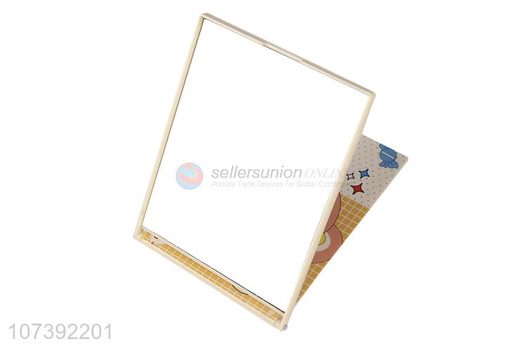 Wholesale Cute Cartoon Pattern Rectangle Folding Small Plastic Mirror