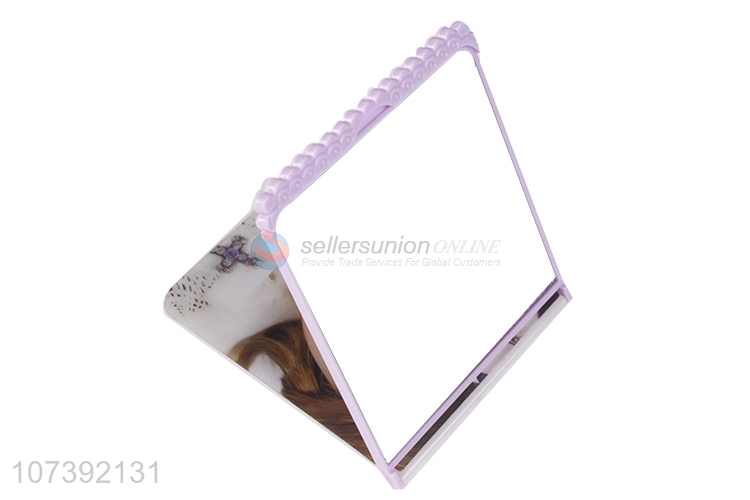 Best Price Cartoon Pattern Plastic Rectangle Folding Compact Mirror