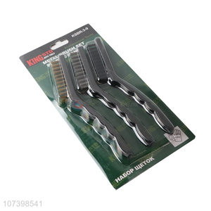 Good Quality 3 Pieces Plastic Handle Metal Brush Set