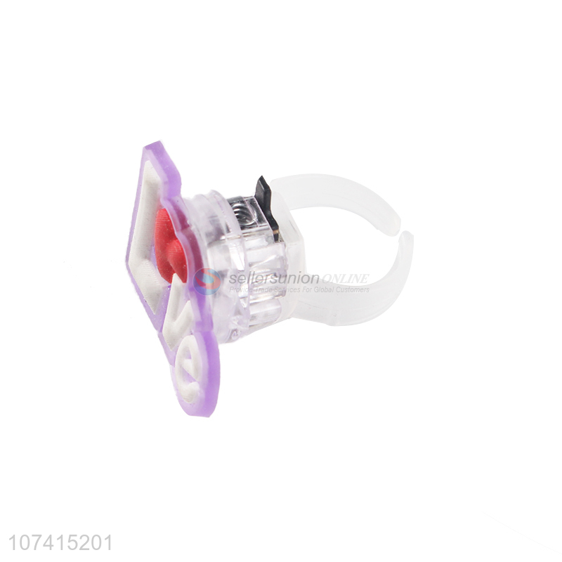 New Product Love Design Children Plastic Flashing Ring Toy