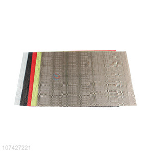 Best selling rectangular heat resistant pvc placemat table mat