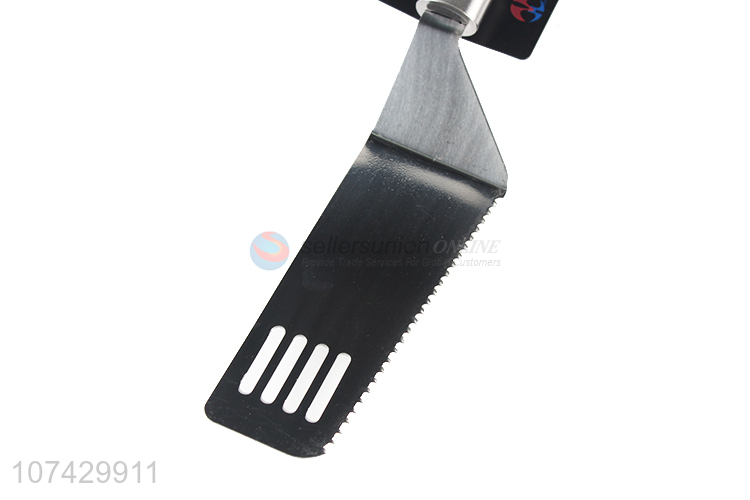 Good market stainless steel slotted turner frying spatula pancake cutter