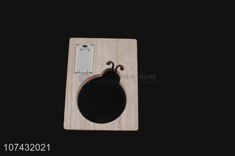 Factory direct sale decorative led light hollow wooden craft souvenir