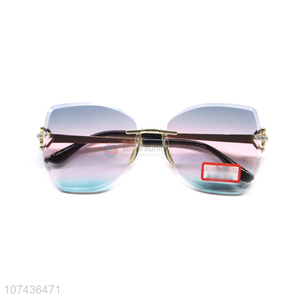 Most popular fashion gradient ladies sunglasses frameless sunglasses