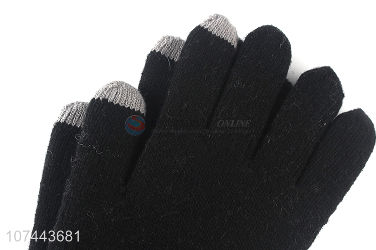 Good Quality Winter Warm Knitted Gloves For Adult