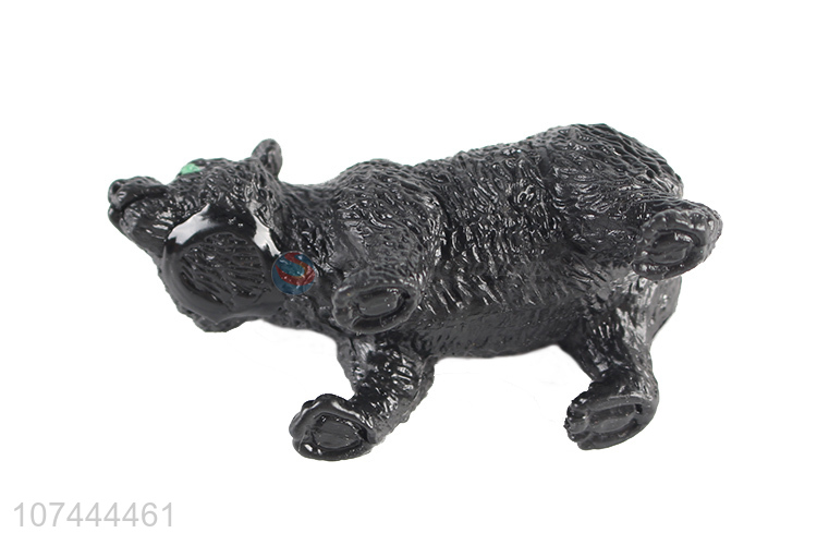 Reasonable price realistic animal model toy tpr black bear toy