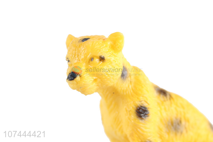 Wholesale cheap realistic animal model toy tpr leopard toy