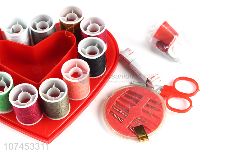 Creative Design Heart Shape Sewing Box Diy Sewing Kits