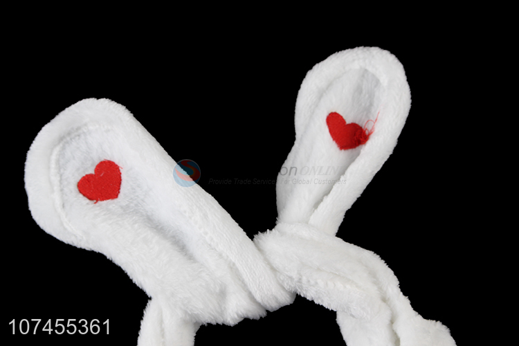 Good Sale Love Heart Long Rabbit Ear Headband