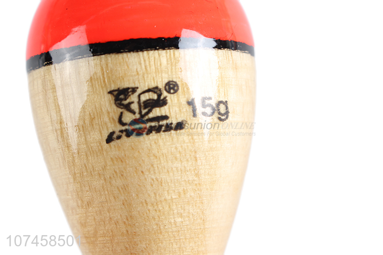 Premium quality fishing supplies wood fishing float fishing buoy