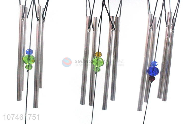 Wholesale garden decoration colored wooden wind chimes multi-tube wind chime