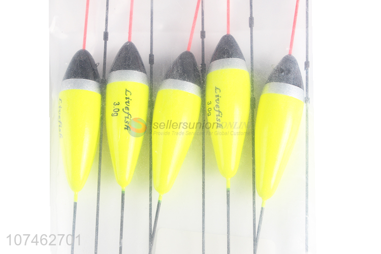 Best Quality Yellow Carbon Feet Fishing Float Bobber Vertical Buoy