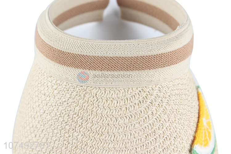 Cheap And Good Quality Kids Paper Straw Visor Cap Sun Hat