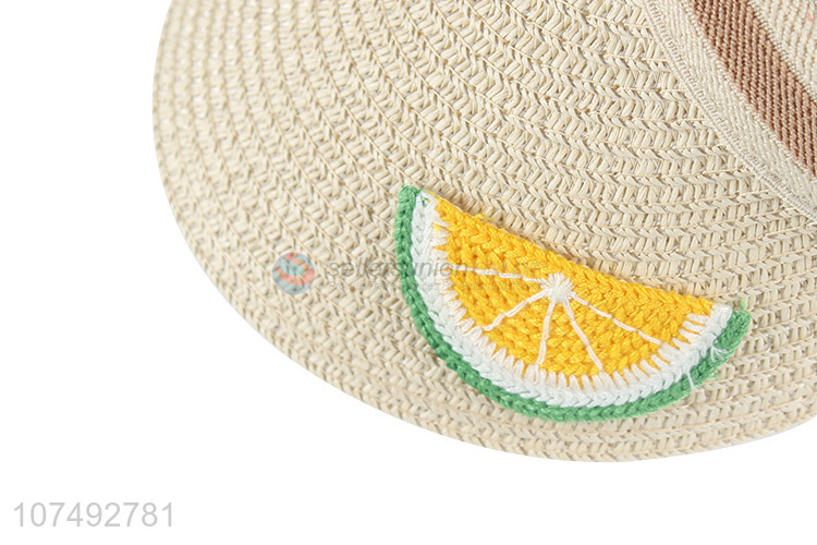 Cheap And Good Quality Kids Paper Straw Visor Cap Sun Hat