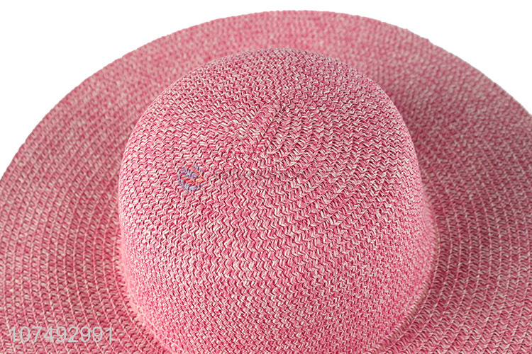 Wholesale Custom Women Summer Beach Hat Sun Hat Paper Straw Hat