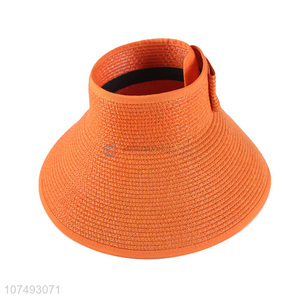 Wholesale Fashion Design Empty Top Straw Hat Summer Sun Hat