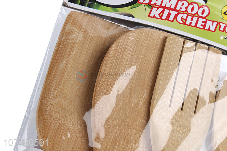 New products bamboo kitchen utensil set bamboo fork set