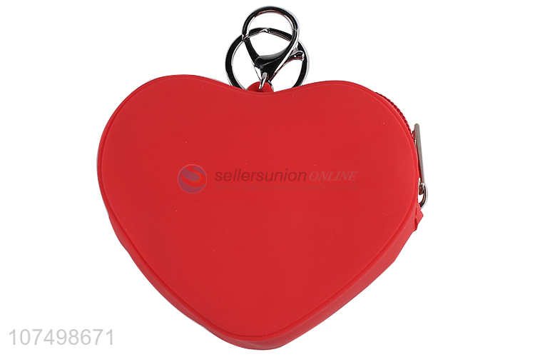 Wholesale Banana Pattern Heart Shape Silicone Coin Purse