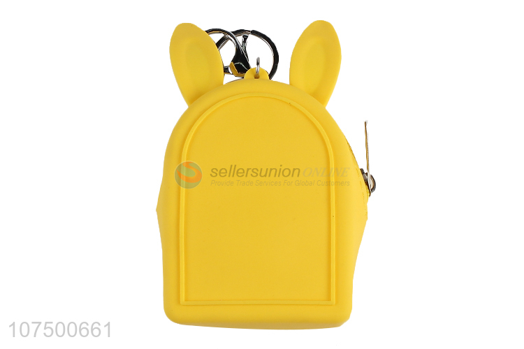 Bottom price lovely silicone change purse with key chain