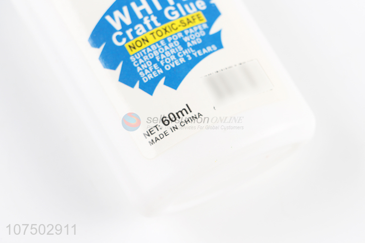 Best selling 60ml safe white craft glue for cardboard & fabric