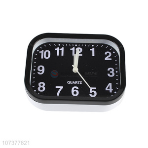 Unique Design Black Surface Table Desk Clock Quartz Alarm Clock