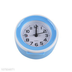 Contracted Design Plastic Quartz Clock Round Table Alarm Clock