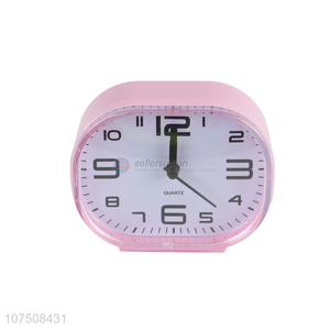 Most popular plastic desk clock quartz alarm clock