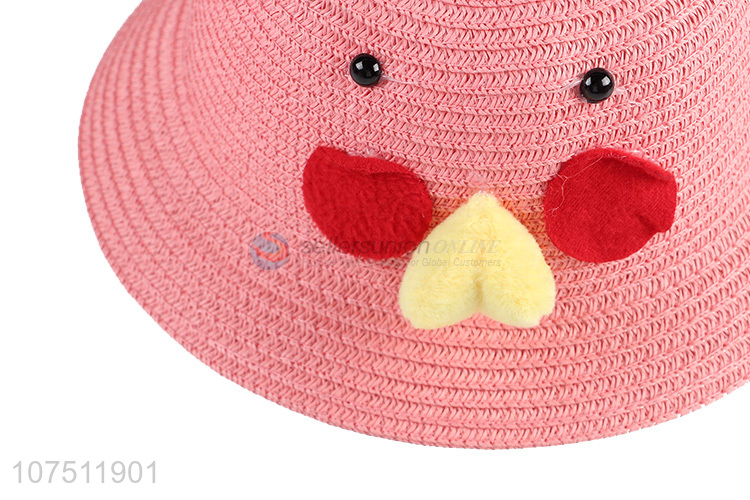 Good quality children floppy sun hat summer cartoon straw hat