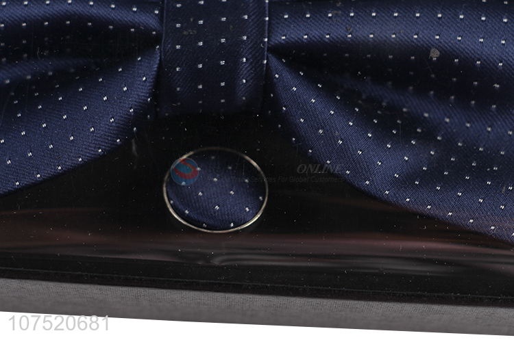 Popular products polka dot bow tie necktie and cufflinks set for men