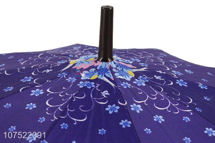 Best Selling Flower Pattern Auto Open Umbrella Stick Umbrella