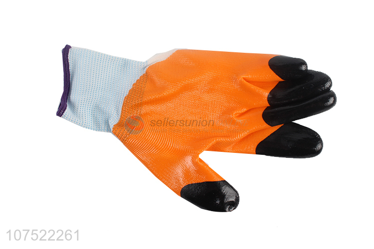 Good quality wear resistant butyronitrile coated labor gloves garden gloves