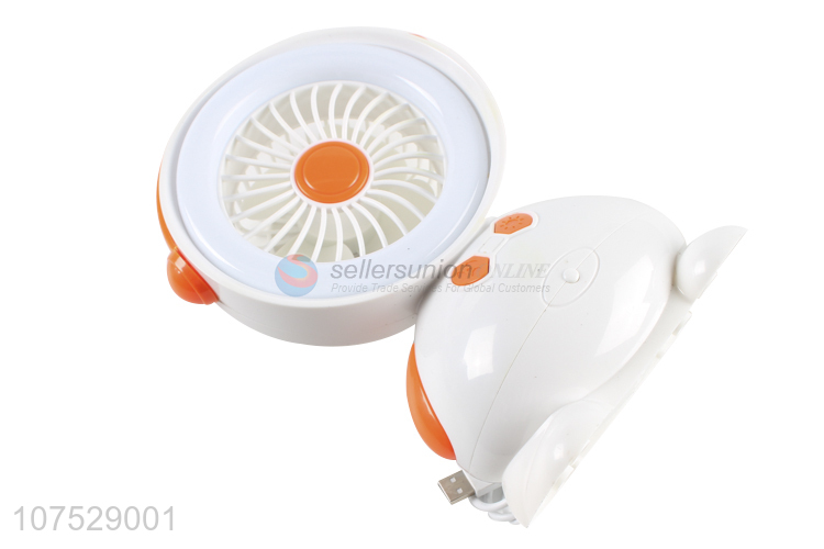 Good Quality Multifunctional Usb Rechargeable Desk Lamp Fan With Led Light