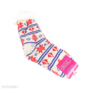 Wholesale ladies home socks fleece lining floor socks