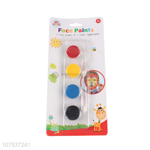 Premium Quality 4 Colors Face Paints & 2 Paint Applicators