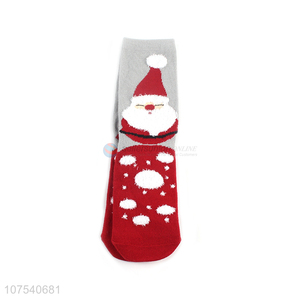 Wholesale Santa Claus Pattern Colorful Long Socks For Women