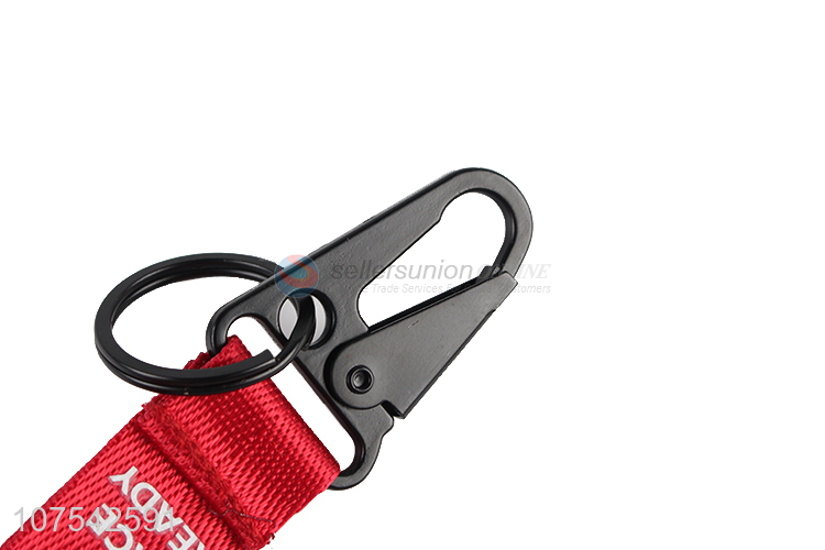 Custom Short Woven Cell Phone Lanyard Polyester Lanyard For Keychain