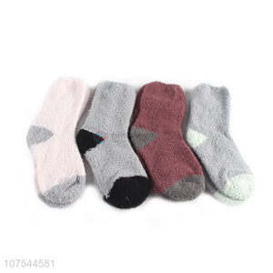 Hot Selling Winter Warm Comfortable Socks Half Fleece Socks