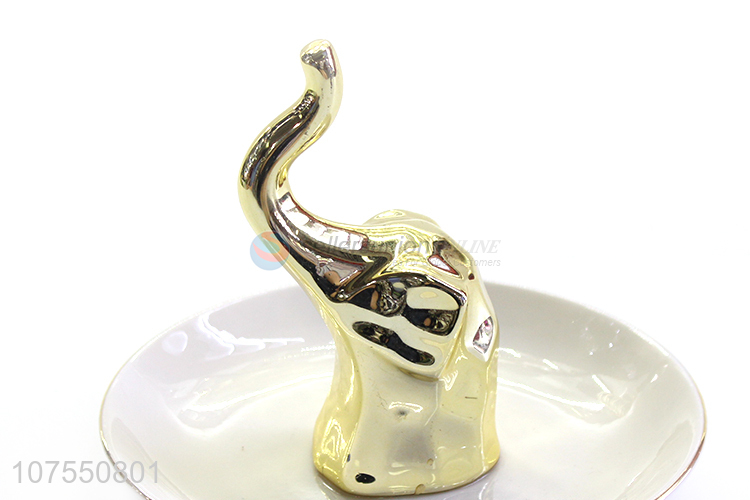 Best Price Creative Elephant Design Ceramic Plate For Holding Jewelry