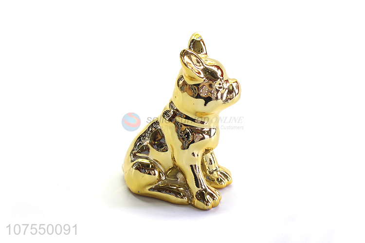 New Design Home Decoration Small Dog Ceramic Figurines Ornaments