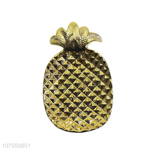 Wholesale Unique Design Ceramic Plate Pineapple Shape Plate