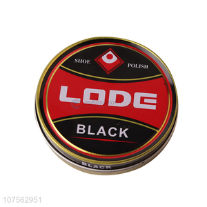 Low price popular 40ml black shoe polish cream solid shoe wax