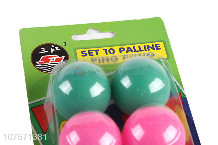 Good Quality 10 Pieces Professional Colorful Ping Pong Balls