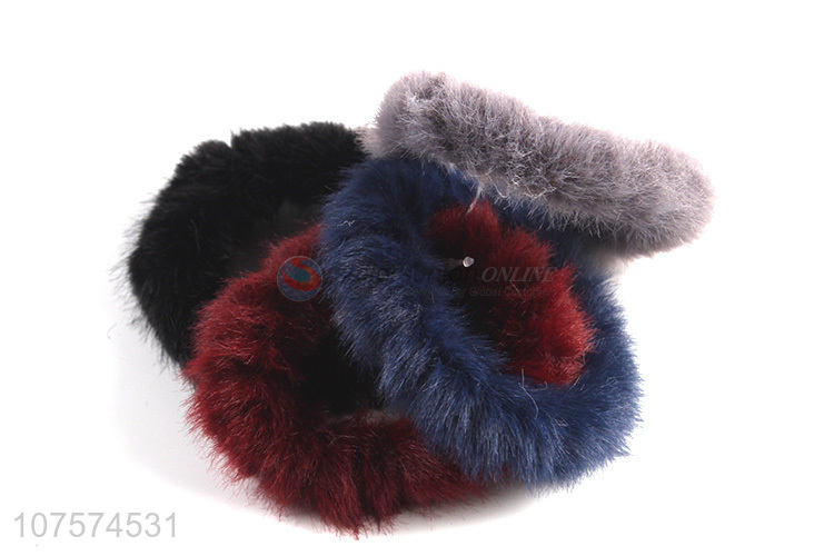 Good sale imitated rabbit fur hair ties autumn and winter hair bands