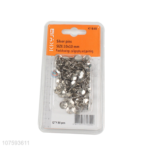 Most popular silver push pins drawing pins thumbtacks