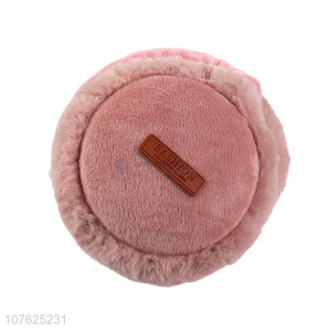 New products foldable hamburger ear muff winter warm plush earflaps