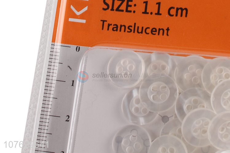 Good sale 11mm round clear resin buttons garment accessories