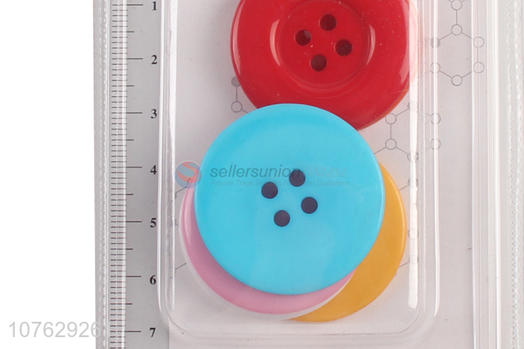 Popular products 35mm round colorful resin buttons clothing accessories