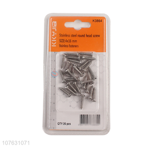 Good quality stainless steel round head screw